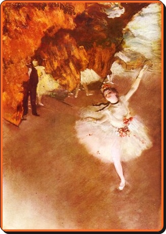 Dansatoare pe scena de Edgar Degas